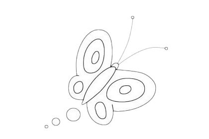 蝴蝶风筝简笔画图片大全作品四