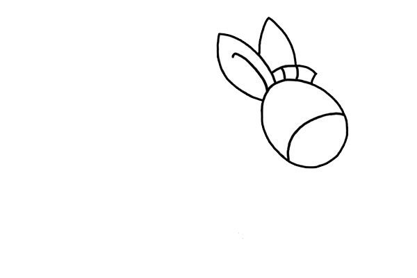 卡通小毛驴简笔画步骤图片