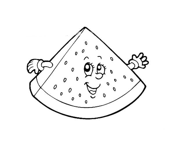 卡通西瓜简笔画