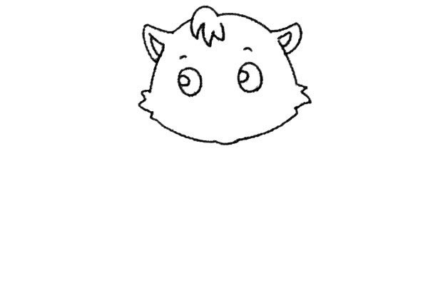 开心的小猫咪简笔画