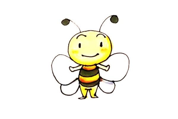 小蜜蜂简笔画步骤图