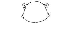 开心的小猫咪简笔画