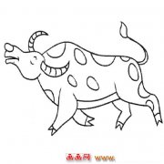 发火的牛 (动物简笔画)