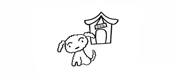 12.在门匾上写上`DOG`的字样代表小白的家。