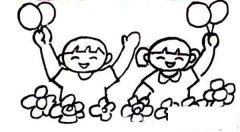 怎么画欢庆六一儿童节简笔画的教程