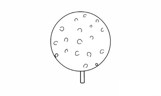 高尔夫球简笔画图片步骤五