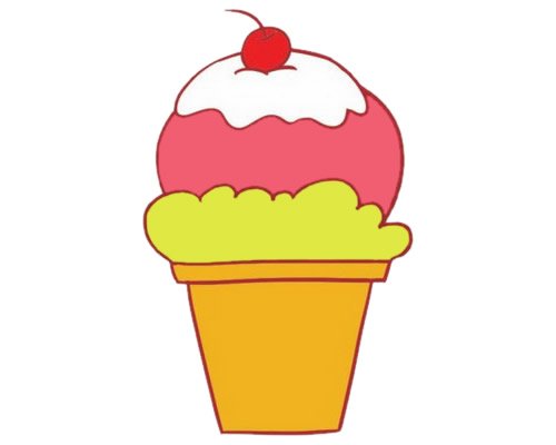 冰激凌简笔画图片