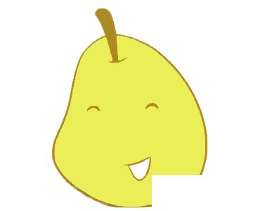 梨子简笔画图片步骤三