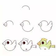 8款萌萌的小鸟简笔画步骤图解