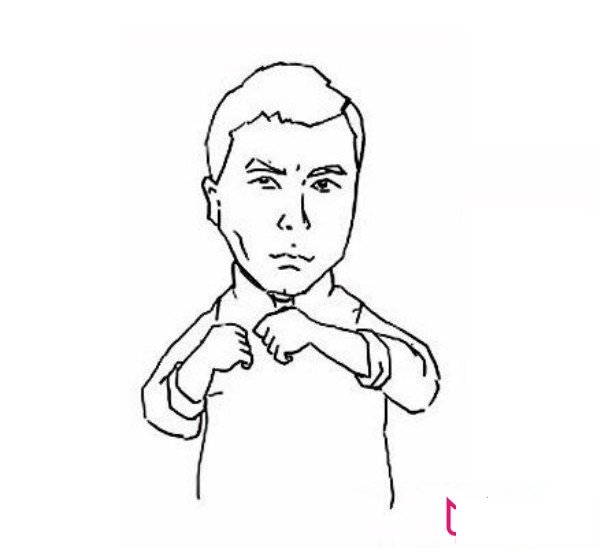 甄子丹卡通简笔画
