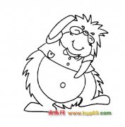做早操的刺猬【简笔画】