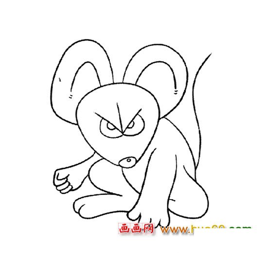 简笔画(凶恶的老鼠)2