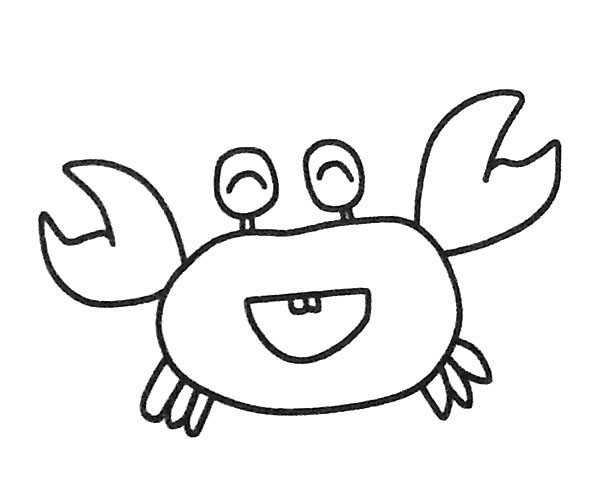 卡通螃蟹简笔画图片大全