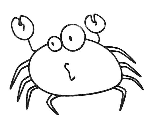 卡通螃蟹简笔画图片大全