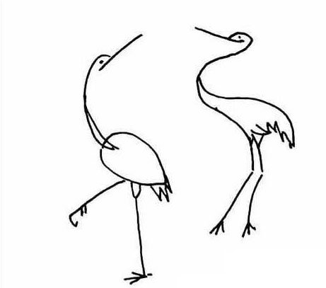 幼儿简笔画图片仙鹤