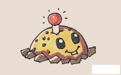 土豆地雷简笔画的画法步骤图