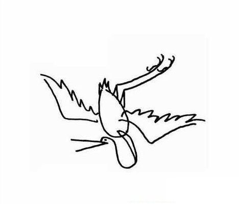 幼儿简笔画图片仙鹤