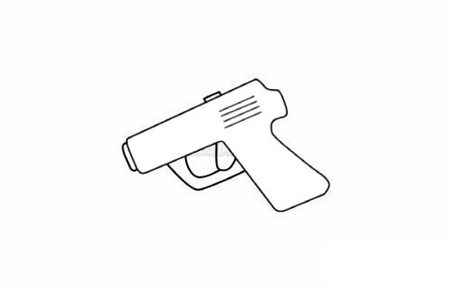 发令枪简笔画图片步骤五