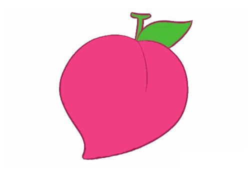 水蜜桃简笔画完成图