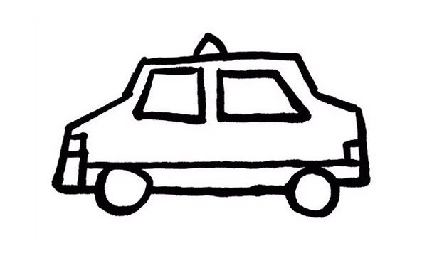 出租车简笔画