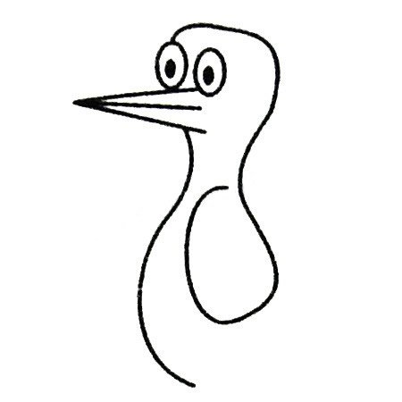 啄木鸟简笔画步骤图解