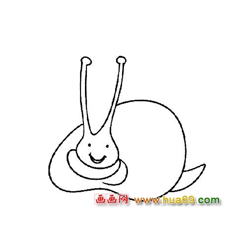 简笔画:可爱的小蜗牛