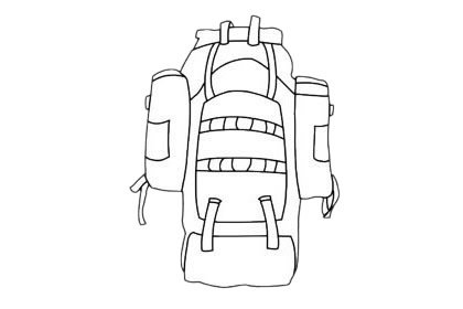 登山背包简笔画图片大全作品二