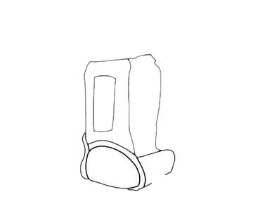 登山背包简笔画图片步骤二