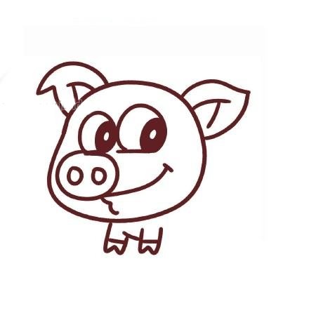 小猪简笔画教程