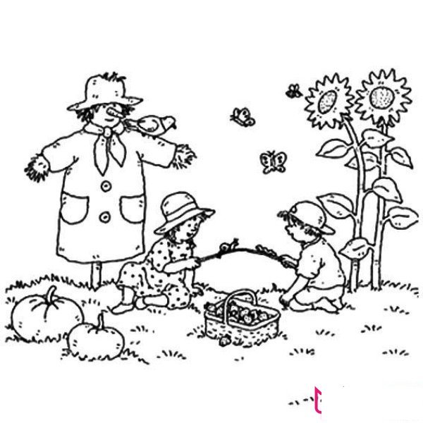 美丽的秋天简笔画