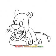 可爱的狮子（简笔画）2