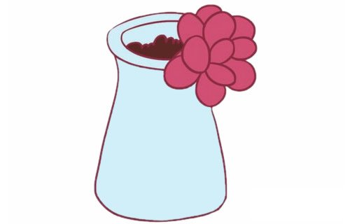 多肉植物简笔画完成图