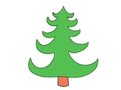 松树简笔画图片