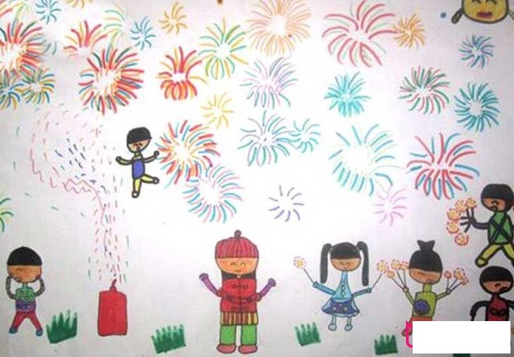 风景简笔画，新年简笔画