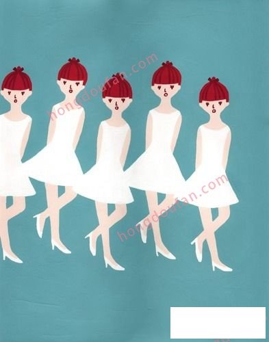 跳舞的女孩子 简笔画大全 简笔画 第1张-红豆饭小学生简笔画大全 跳舞的女孩子 简笔画大全 简笔画 第1张