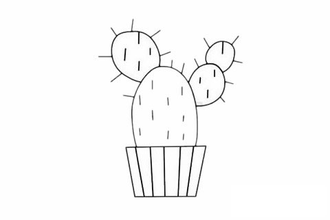 仙人掌简笔画图片