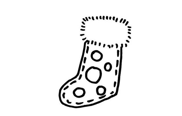 圣诞袜简笔画图片3