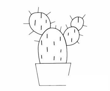 仙人掌简笔画图片