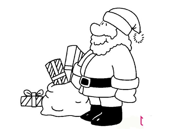 简单的开心的圣诞老人简笔画画法