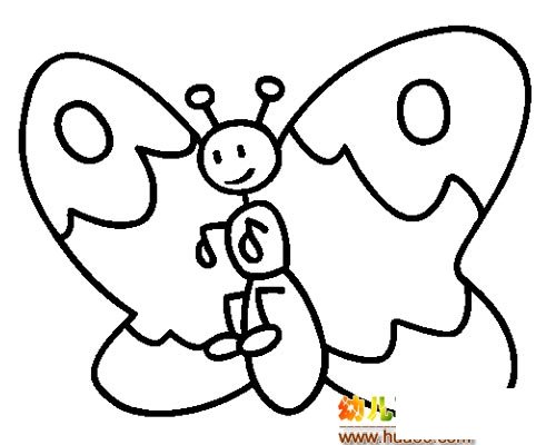 漂亮的蝴蝶简笔画1