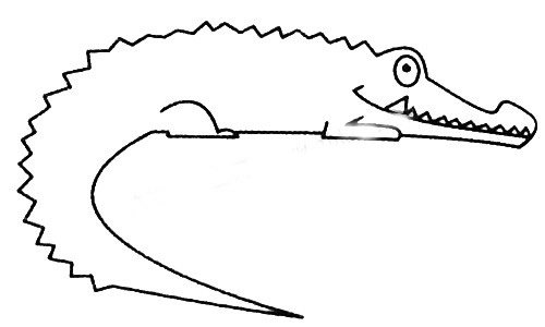 鳄鱼简笔画图片