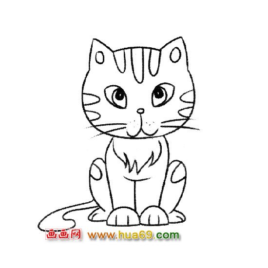 简笔画(漂亮的小猫)4