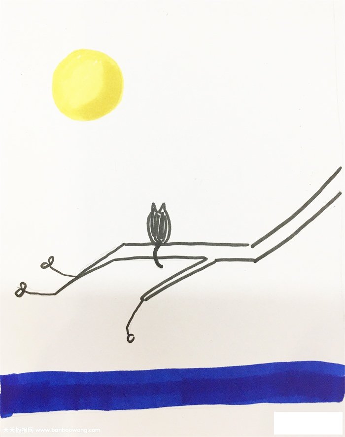 用马克笔画星空步骤