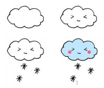 下雪天气预报怎么画简笔画图片