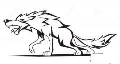 小学生凶恶的狼简笔画图片