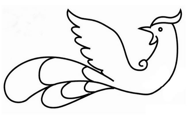 凤凰简笔画步骤图