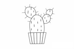 超简单的仙人掌简笔画步骤图片大全