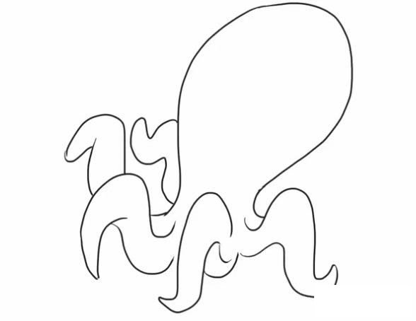 卡通乌贼简笔画图片