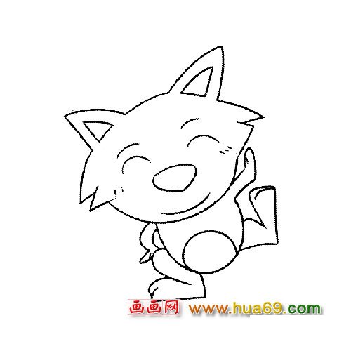 简笔画:可爱的狼2