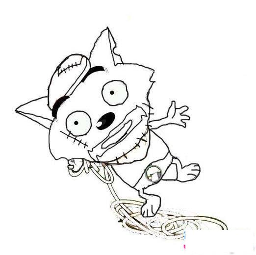 儿童简笔画:灰太狼